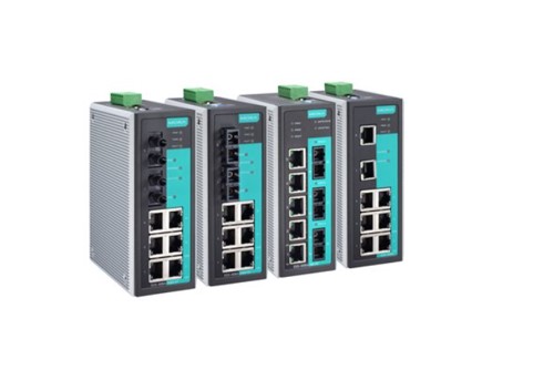 MOXA Managed Switch EDS-408A Führungsschieneninstallation